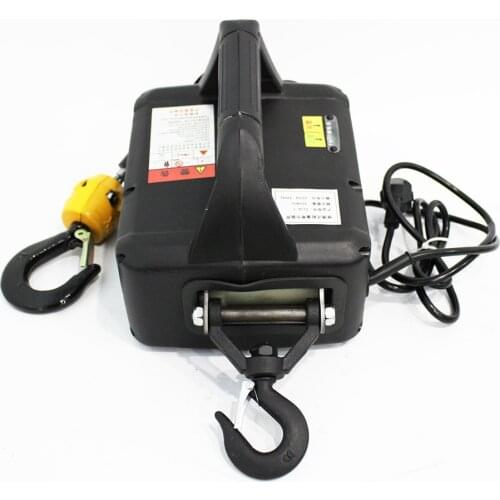 200KG Electric hoist Portable electric hand winch traction block electric steel wire rope lifting hoist towing rope 220V/110V