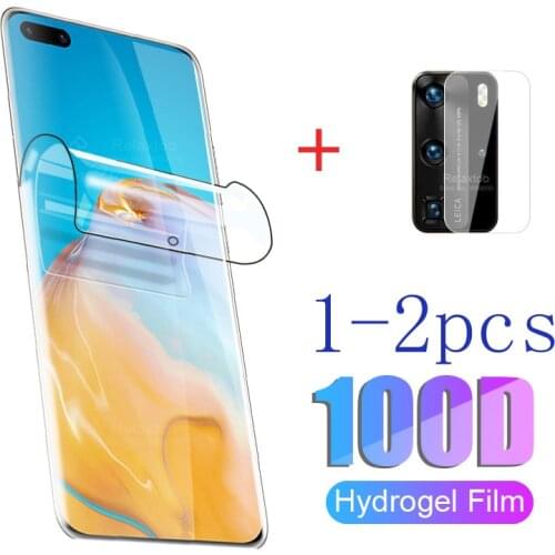 1-2pc Hydrogel Film for Huawei P40 lite e 40 Pro plus Protective Full Screen Protector for Huawei P40pro 40 Lite e Film Not Glas