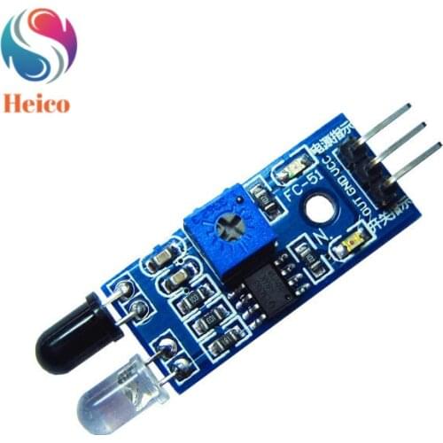 3pin IR Infrared Barrier Module Car Obstacle Avoidance Sensors Black and white Line Recognition Distance Adjustable for Ardoino