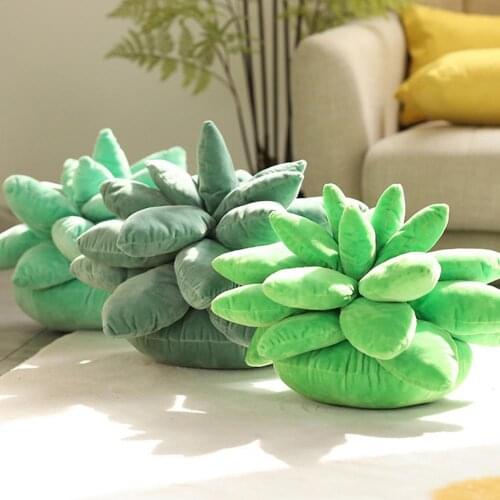 Cute Succulent Plush Doll Simulation Cartoon Plant Plush Toy Kawaii Pillows Office Rest Cushion Soft Stuffed Doll Gift For Girls