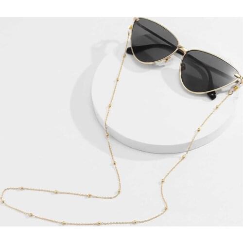 ORZTOON Fashion Steam Punk Gold Color Chain Necklace/Glasses For Women Simple Beads Unusual Metal Necklace Trendy Female Jewelry