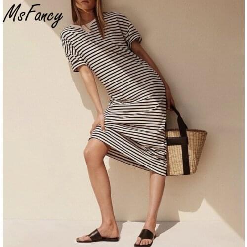 Летние платья в полоску MsFancy China At AliExpress