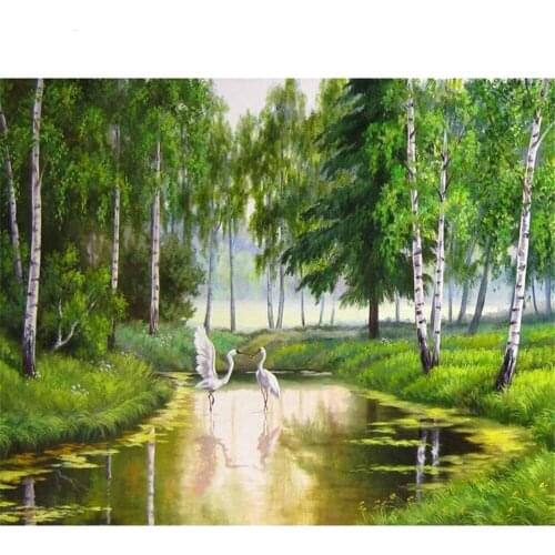 Landscape Scenery DIY Embroidery 11CT Cross Stitch Kits Needlework Craft Set Cotton Thread Printed Canvas Home Dropshipping