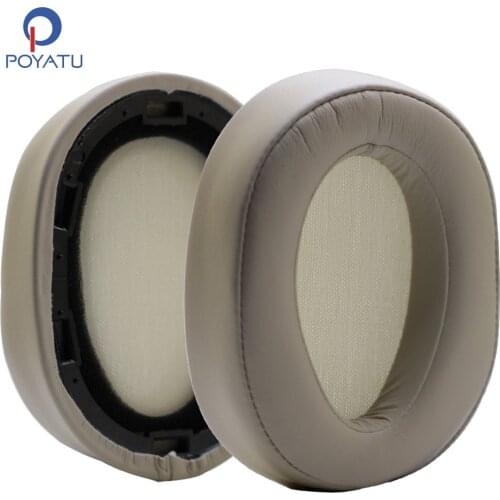Poyatu Ear Pads for SONY MDR-100ABN H900N WH-H900N Headphone Replacement Ear Pad Cushion Cups Cover Earpads Gold Beige