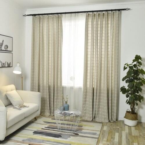 New Style Modern Linen Solid Color Curtain for Living Room Bedroom Kitchen Interior Decoration Home Window Treatment Ready Made