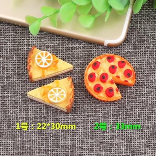 Charm pizza trian resin accessories DIY childrens hairpin phone case material accessorie Jewelry