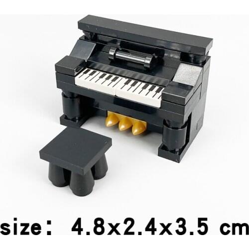 Upright Piano Compatible Major Brand Toys Building Block Classic Collections Assembled Brick Handmade Design