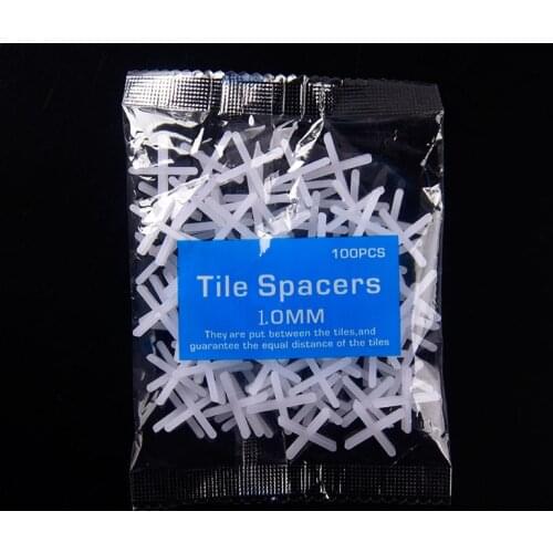 Tile Spacers 1.0mm 100pcs/bag Ceramic Wall Floor Cross Grout Spacers Installation Laying Tools floor tiles leveling system