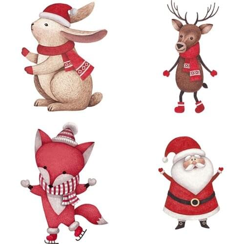 Three Ratels QC478 Warm winter series cute animal wall stickers for home decoration Refrigerator label Car sticker