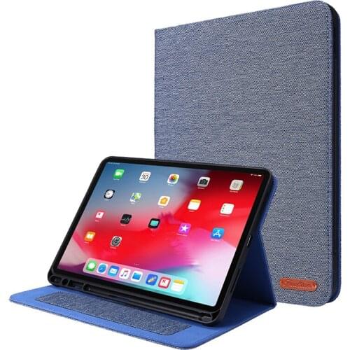 Fabric Leather Case for iPad Pro 11 2020 Soft TPU Back Cover with Wallet Slot for iPad Air 10.9 Pro 11 2018 Flip Cover