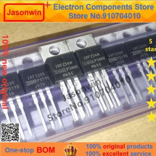 100% nuevo 50 unids/lote original MOSFET IRFZ34NPBF 29A55V IRFZ34N TO-220 Transistor