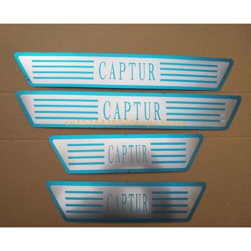 Ultra-thin mirror Car-Covers Stainless Steel External Scuff Plate/Door Sill Fit For Renault CAPTUR 2013 - 2019 Car styling