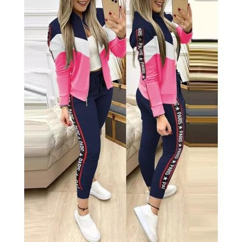 XUANSHOW Women Tracksuit 2 Piece Sets Outfits Autumn Winter Zipper Jacket+Long Pants Female Sweatshirt Sportswear Suit For Woman