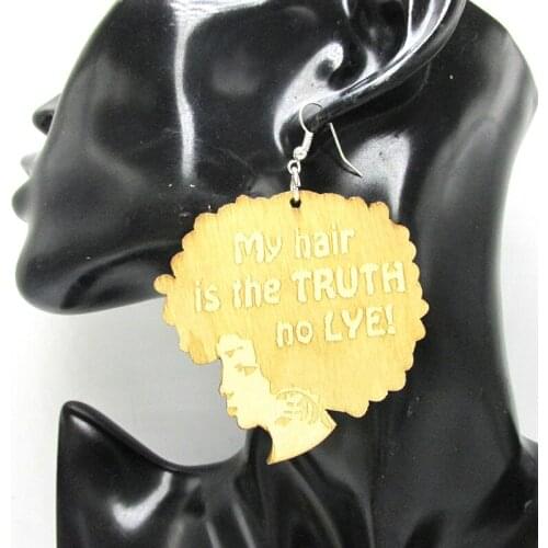 Free Shipping!Newest Engraving Afro Hair Earrings For Women