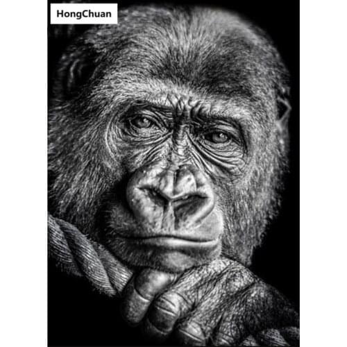 Animal Orangutan 5D DIY Square/Round Diamond Painting Cross Stitch Home Decoration Mural Mosaic Diamond EmbroideryChristmas Gift