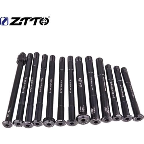 ZTTO Road Bike Shaft Front hub Rear hub Skewers 12mm 15mm MTB Thru Axle Wheel Axis Hub Shaft 15x100 12x142 12x100 12x148 15x110