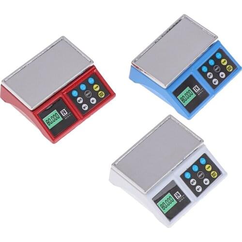 1pc 1:12 Scale Electronic Scale Play Doll House Supermarket Miniature Furniture Dollhouse Accessories Decor Toys