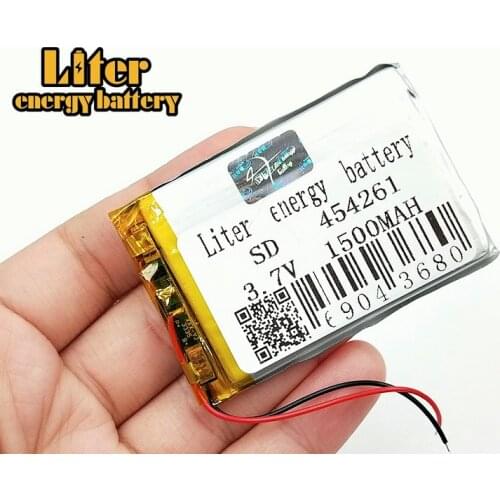 1/2/4Pcs 3.7V 1500mAh 454261 Lithium Polymer Li-Po li ion Rechargeable Battery cells For Mp3 MP4 MP5 GPS mobile bluetooth