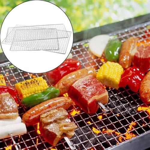 1PCS Heat-Resistant Grill Mesh Stainless Steel BBQ Mesh Barbecue Wire Mesh BBQ Tools Accessories For Outdoor Camping
