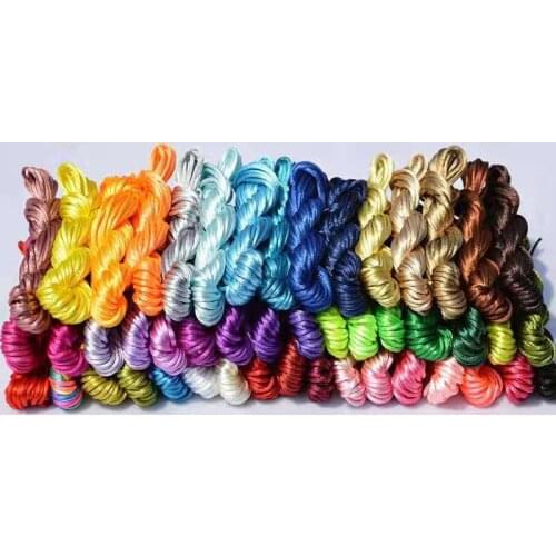 10roll 2.5mm Bracelet Beaded Line Charm Rope Diy Braided Necklaces Tassel Rope Chinese Knot Lace Rope Jewelry Findings Wholesale