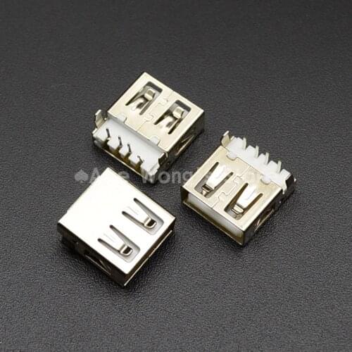 10pcs/lot USB 2.0 4Pin A Type Female Socket Connector 2 feet 90 degree Data Transmission Charging