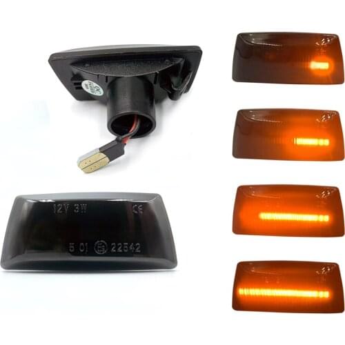 2pcs For Opel Astra H MK5 for Zafira 2005 for Corsa D Dynamic Side Marker Turn Signal Lights For Chevrolet Cruze Sequential Blin