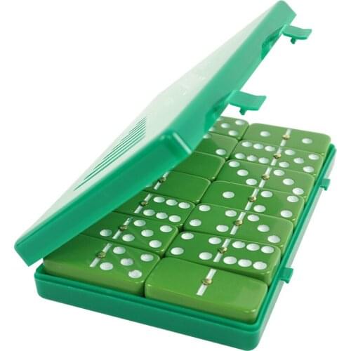 2021 28PCS/SET Green Dominos With White Dots Paint from Factory Travel Table Game Toys