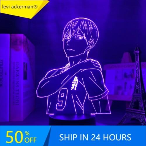 Anime Night Light Haikyuu Tobio Kageyama for Bedroom Decor Nightlight Kids Child Birthday Gift Manga 3d Lamp Kageyama Haikyu