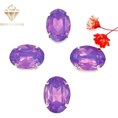 Free shipping Matt Crystal violet opal oval shape sew on rhinestones flatback Resin loose rhinestones DIY garment Accessories