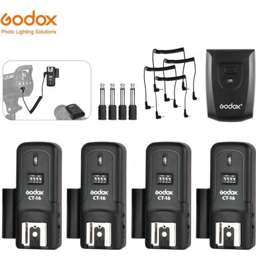 Godox CT-16 16 Channels Wireless Radio Studio Flash Trigger Transmitter + Receiver Set for Canon Nikon Pentax Olympus