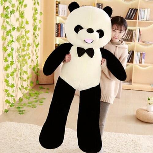 One Piece Black and white panda doll plush toy soft bear sleeping pillow doll female cute bed hug bear dolls 4 size