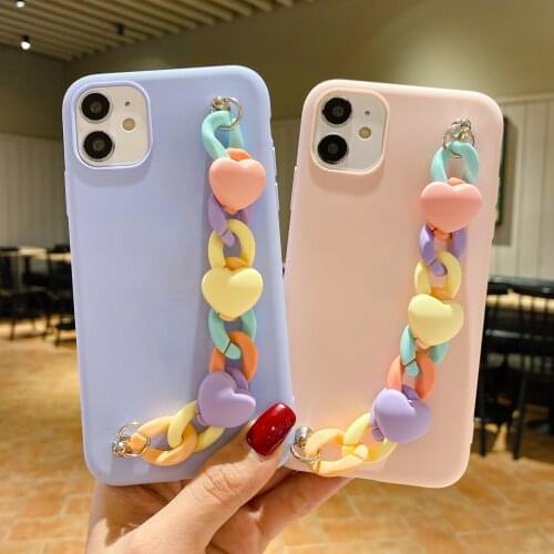 Heart Shape Bracelet Phone Case For iPhone 12 11 Pro Max Xs XR 6 7 8Plus Case