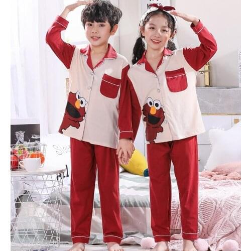 2021 Children Pajamas Clothing Set Boys Girls Cartoon Sleepwear Suit Long-sleeved Pyjamas Kids Autumn Baby Pijamas Clothes