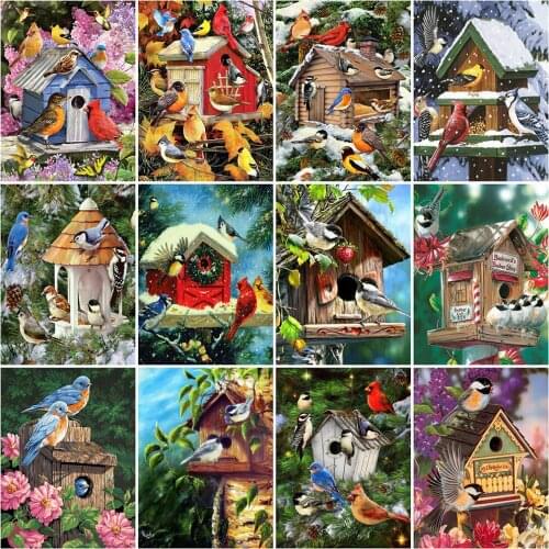 Evershine Diamond Painting Bird Full Square Round Diamond Embroidery Animal Cross Stitch Rhinestones Pictures Home Decoration