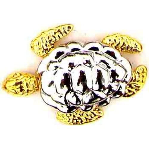 HOT metal sea turtle charm ladys fashion beach slippers interchangable DIY decoration button accessory with screw rivet 6pcs x