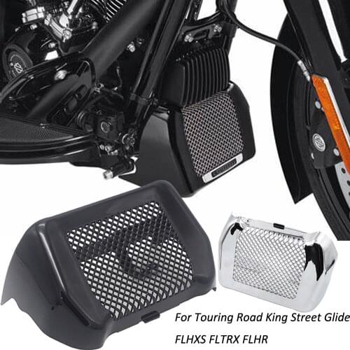 Motorcycle Oil Cooler Cover Kit With Bracket For Harley Touring Road King Street Glide Freewheeler FLHXS FLTRX FLHR 2017-2018