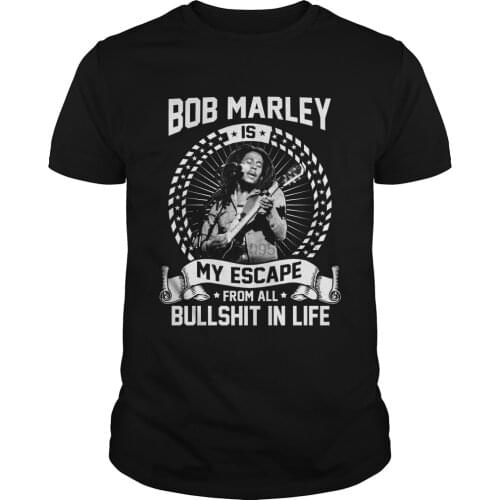 Men tshirt Short sleeve Bob Marley Escapehot One neck Women t-shirt