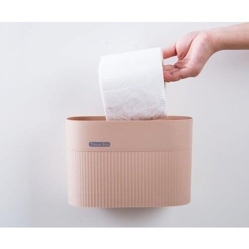 New Hot Wall Mounted Tissue Box Bathroom Shelf Paper Storage Box Toliet Napkin Holder Toilet Paper Holder Bathroom Organizer