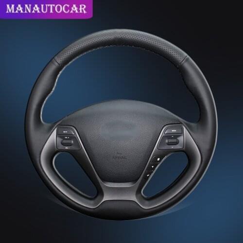 Microfiber Leather Car Braid On The Steering Wheel Cover for Kia K3 2013 K2 Rio 2015 2016 Ceed Cee'd 2012-2017 Forte Koup Forte5