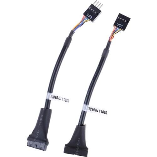 USB 3.0 20 Pin Motherboard Header To Usb 2.0 9 Pin Adapter Converter Cable Male Female For Computer PC Adapter Cord