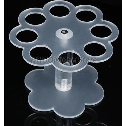 8 Holes Detachable Graduation Practical Transparent Display Reusable Acrylic Ice Cream Cone Holder DIY Home Party Kitchen Stand