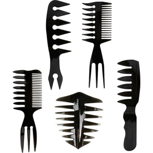 Men Vintage Back Hair Oil Comb Retro Wide Tooth Fork Beard Comb Styling Tools Comb Hair Brush Male Styling Tools