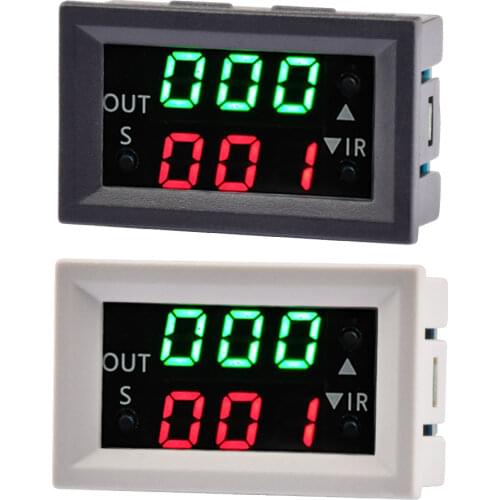 DC 12V Dual Display LED Digital Time Relay Module Time Delay Relay Mini Timer Relay Timing Delay Cycle Time Control Switch Home