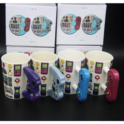 Retro FC Gamepad Game Over Ceramic Large Mug Classic Game Controller Creative Coffee Milk Mug Tea Boyfriend Gift Cups And Mugs