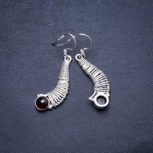 Natural Amethyst Handmade Unique 925 Sterling Silver Earrings 1.75" X4436