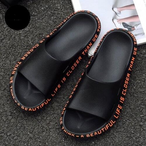 Men Slippers Slides for men Home Non-slip Summer Indoor Bathing Couple Non-slip Flip Flops Chanclas Hombre Platform Shoes