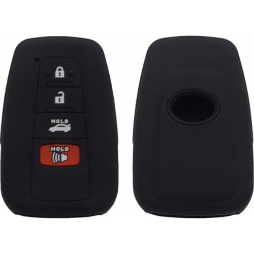 Xinyuexin Silicone Key Case For Toyota Camry CHR Corolla RAV4 Avalon Land Cruiser Prado Prius Remote Cover 4 Button 2019 2020
