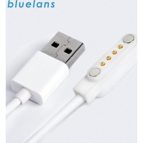 Universal 4pin Smart Watch Magnetic Charging Cable USB 2.0 Male to 4 Pin Magnetic Charger Cord 7.62 Space Y95 KW18 KW88 KW98 DM