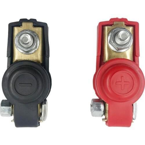 Universal Positive and Negative Car Battery Terminal Clamp clip Connectors 12V/24V/48V for Boat Truck Car Van 1Pair