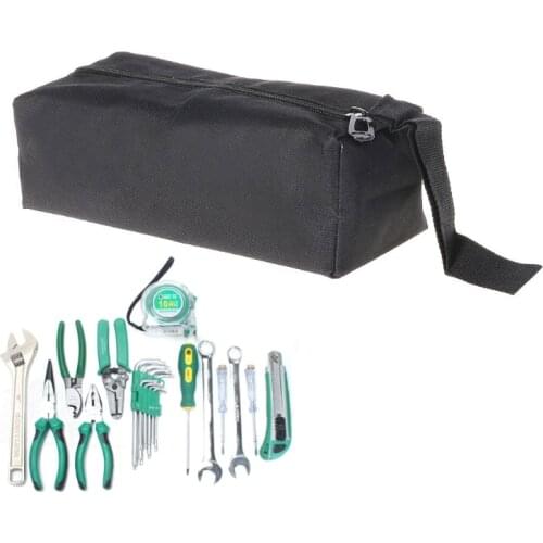 Waterproof Oxford Canvas Tool Bag Screw Nails Drill Bit Metal Parts Storage Case